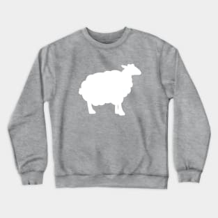 Sheep Silhouette Pattern in White and Grey Crewneck Sweatshirt